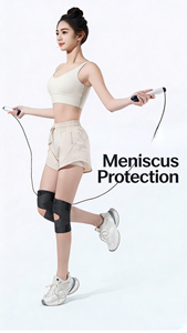 Protector de Rodilla Unisex para <span class=keywords><strong>Menisco</strong></span> y Ligamentos, Rodilleras Ajustables con Velcro, Transpirables, para Ciclismo y Running - Product Image 6