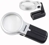 Magnifying Glass With Light And Stand, Hands Free Handheld 6X 25X  Adjustable Folding Magnifier With Led Lighted