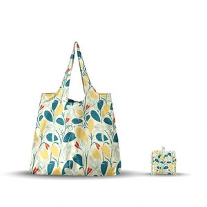 Sacs fourre-tout pliables personnalisés avec logo, taille moyenne, en toile écologique, à longues poignées, pour le shopping, impression de lettres, vente en gros - Product Image 2