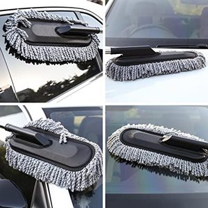 Plumero multiusos para coche, cepillo de microfibra para Exterior e Interior, con mango extensible - Product Image 4