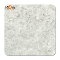 Dalles de marbre artificiel Koris Surface solide acrylique Feuilles grises