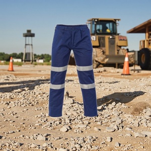 Pantalon de travail haute visibilité résistant avec protection des genoux, personnalisable - Product Image 1