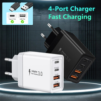 Chargeur électrique de type C, adaptateur multi-prises, 40W QC3.0 PD USB-C, chargeur rapide, lot de 2, 4 ports, compatible avec les ordinateurs portables, pour utilisation en Australie