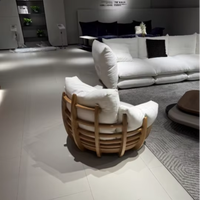 Rétro français américain luxe bois massif griffe de chat tissu canapé-lit ensemble lumière luxe Design petit appartement salon Villas