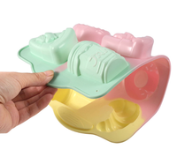 Moule en silicone multicolore en forme de dessin animé, qualité alimentaire, pour chocolat, biscuits, mousses, bac à glaçons en silicone, vente en gros pour la pâtisserie