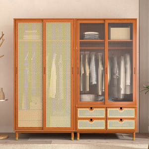 <span class=keywords><strong>Armadio</strong></span> da giardino per camera da letto in Rattan naturale <span class=keywords><strong>3</strong></span>-4 armadi <span class=keywords><strong>armadio</strong></span> semplice e ordinato - Product Image 4