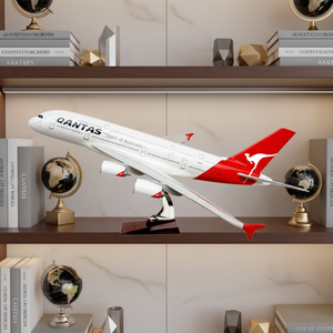 โมเดลเครื่องบินแอร์บัส <span class=keywords><strong>A380</strong></span> สายการบินควอนตัส ทำจากเรซิ่น ขนาด 73 ซม. ของขวัญทางธุรกิจ โลโก้ปรับแต่งได้ - Product Image 3