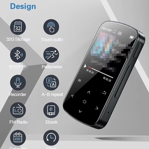 เครื่องเล่น MP3 หน้าจอสัมผัสสแกนลายนิ้วมือจากโรงงานโดยตรง รองรับบลูทูธ 5.0 วิทยุ FM เครื่องบันทึกเสียง รองรับการ์ด TF 32GB เครื่องเล่นเพลงพกพา - Product Image 5