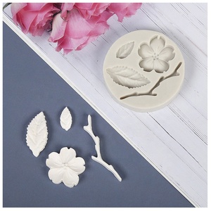 Fleur de cerisier, pêche, feuilles, <span class=keywords><strong>moule</strong></span> Fondant, gâteaux, outils de décoration, <span class=keywords><strong>moule</strong></span> en Silicone, artisanat, chocolat, outil de cuisson pour gâteaux - Product Image 6