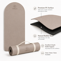 Tapis de yoga personnalisé en caoutchouc naturel PU avec sac, antidérapant, écologique, fabricant de tapis de yoga avec logo personnalisé pour les marques de yoga