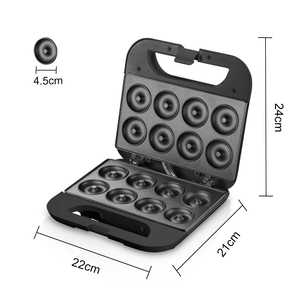 Mini Donut <b>Maker</b> 8 Doughnuts Easy Clean Home Use Cake Machine for Snacks Dessert Black 850w - Product Image 4