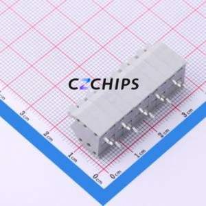 DB250B-3.5-10P-GY Spring Terminal Block Through hole Component (THT),P=3.5mm Connector 1x10P 3.5mm Gray 10P - Product Image 2