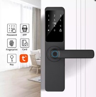 Cerradura Inteligente para Habitación con Tarjeta, Llave, Desbloqueo por Aplicación Tuya, Huella Dactilar, Código, Apertura por WiFi 2.4G