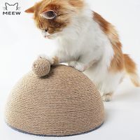 Dôme à gratter pour chat en sisal en gros avec boule en sisal intégrée, jouet à gratter pour animaux de compagnie
