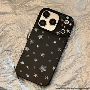 Custodia <span class=keywords><strong>Nera</strong></span> Lucida con Motivo a Stelle per <span class=keywords><strong>iPhone</strong></span> 17/Air/16/15/<span class=keywords><strong>14</strong></span>/13/12 <span class=keywords><strong>Pro</strong></span> Max/Plus, <span class=keywords><strong>Cover</strong></span> Antiurto in TPU Carina - Product Image 3