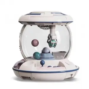 Hüllerische Hauswirtschaftliche Miniklarmaschine Spielzeugpuppe Verkaufskranmaschine mit Münzbetrieb für Kinder Spiel