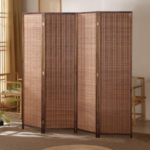 Paravent pliable pour <span class=keywords><strong>séparation</strong></span> de pièce, paravent en bambou pour <span class=keywords><strong>séparation</strong></span> de pièce, cloison autoportante - Product Image 4