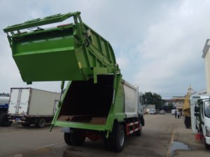 Vente directe du fournisseur chinois <span class=keywords><strong>camion</strong></span> compresseur à ordures robuste avec réservoir d'eau 300L, plaque en acier glissante de 10m3 12m3 - Product Image 3