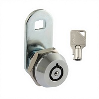 Serrure à came miniature MK100BXS en alliage de zinc et acier, rotation 90/180, 7 broches radiales, pour kiosques de libre-service, avec clé tubulaire
