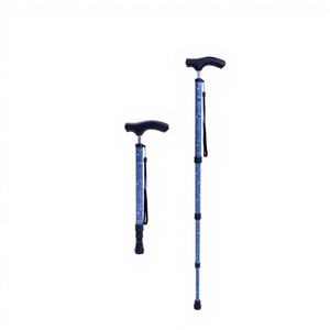 Canne de marche télescopique ultralégère en alliage d'aluminium à 5 sections avec embout en caoutchouc, capacité de 250 lb, OEM accepté - Product Image 1