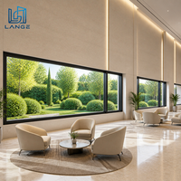 Fenêtre panoramique fixe en aluminium LANGE, grande fenêtre en verre, fenêtre du sol au plafond pour maisons et villas modernes