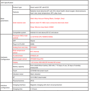 JA01 Smart Watch ECG AMOLED Screen One-Click SOS NFC Button BT Call <strong>Heart</strong> Rate Blood Pressure Monitoring AI Voice Sleep Tracker - Product Image 6