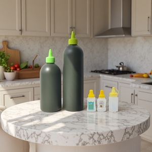 500ml 16oz nhựa bóp chai với Twist Top cap Matte hot điền nhựa pha chế chai dầu ô liu với bụi nắp bằng chứng - Product Image 6