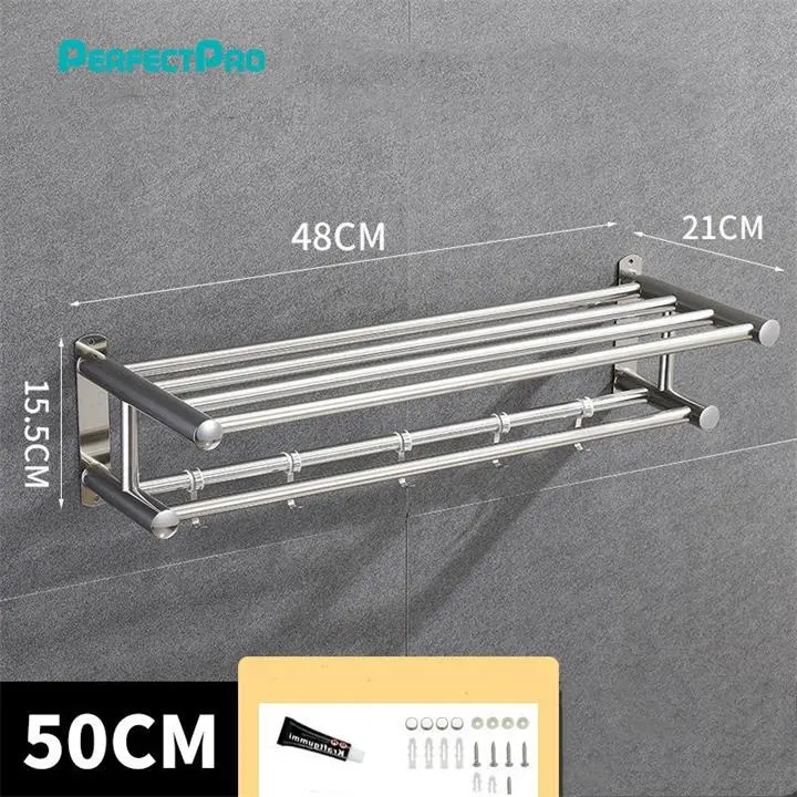 Nouveau design porte-serviettes en acier inoxydable pour salle de bain