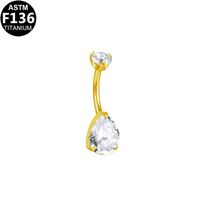 YW ASTM F136 cincin kancing perut Titanium cincin pusar jatuh CZ tubuh tindik perut perhiasan untuk wanita perut pantai pusar