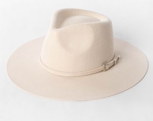 VW081 logotipo personalizado 100% lana australiana mujeres hombres ala ancha Western Jazz 100 lana Panamá Fedora sombrero de lana para mujeres - Product Image 4