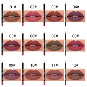 Lot de 12 crayons à lèvres longue tenue, imperméables, minéraux, effet mat naturel, personnalisables avec votre logo (Marque Privée) - Product Image 6
