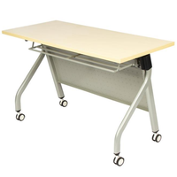 Bureau pliant moderne en acier à prix d'usine avec rotation à 360 degrés pour bureaux, écoles et salles de conférence - Convertible multifonctionnel