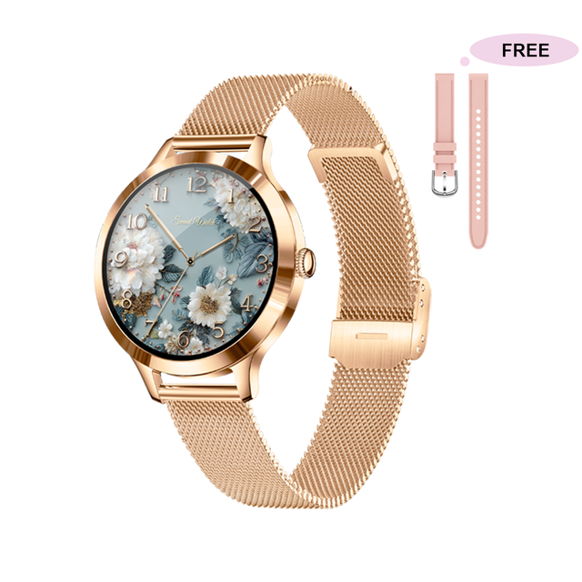T92 Alloy Case Smart Watch 1.04 Inch AMOLED Display 340x340 Blood Pressure Monitor Fitness Tracker for Android IOS 140mAh