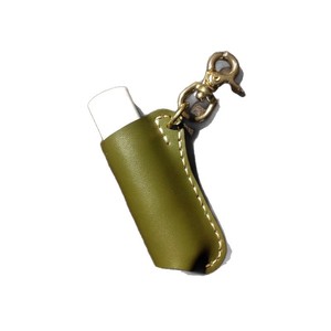 En stock: Estuche de cuero estilo retro para bálsamo labial, bolsa de almacenamiento portátil de cuero PU para bálsamo labial, estuche de cuero para brillo labial, llavero. - Product Image 5