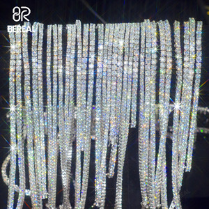 Wholesale 24inches Moissanite <b>Necklace</b> 10k Gold Diamond Link Tennis <b>Chain</b> - Product Image 1