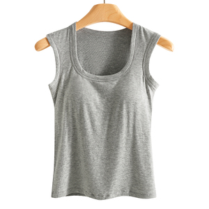 Canotta Aderente di Alta Qualità OEM, <span class=keywords><strong>Taglia</strong></span> <span class=keywords><strong>Grande</strong></span>, Traspirante, per Donna, con Reggiseno Incorporato - Product Image 3