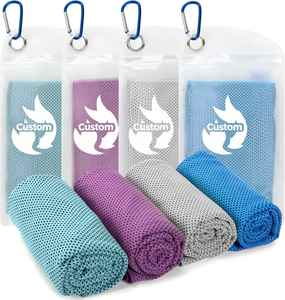 Serviette de sport en microfibre ultra douce avec logo personnalisé, rafraîchissement instantané, pour le cou, la gym, le fitness, la course à pied, l'extérieur, absorbant la transpiration - Product Image 1