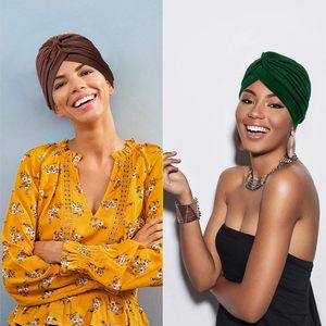Stretchy Turban Cap Chemo Head Wraps <strong>Cancer</strong> Headwear Bennie Twisted India's <strong>Hat</strong> for Women - Product Image 4