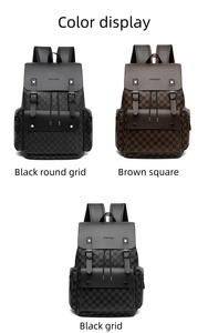 <span class=keywords><strong>2025</strong></span> biểu tượng tùy chỉnh không thấm nước PU da Ba lô máy tính xách tay kinh doanh du lịch Ba lô bán buôn Hot Bán túi cho nam giới - Product Image 3