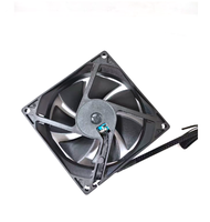 Ventilateur de refroidissement axial sans éclairage personnalisé à 7 pales, DC 12V 9025 90x90x25mm, 4 broches PWM, à roulement à billes, noir, pour boîtier d'ordinateur