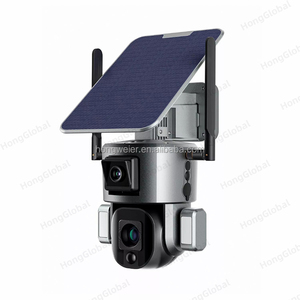 Hongglobal 8MP 4k ống kính kép 10x quang năng lượng mặt trời năng lượng không dây ngoài trời PTZ <span class=keywords><strong>camera</strong></span> niview wifi an ninh surveil <span class=keywords><strong>Camera</strong></span> CCTV năng lượng mặt trời - Product Image 1