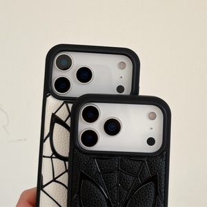 Custodia per cellulare in pelle con design 3D di <span class=keywords><strong>Spiderman</strong></span> alla moda per iPhone 13 14 15 16 17 Pro Max, cover posteriore a tema anime e cartoni animati, all'ingrosso - Product Image 3