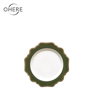 Assiette de présentation de luxe Ohere <span class=keywords><strong>Green</strong></span> Sunflower Design pour événements et traiteurs, utilisable au lave-vaisselle - Product Image 2