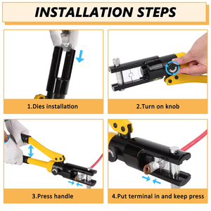 YQK-300 nhôm đồng thiết bị đầu cuối crimper thủy lực uốn tóc bồng công cụ plier đấm Máy phạm vi 16-300mm2 áp lực 12 tấn - Product Image 3