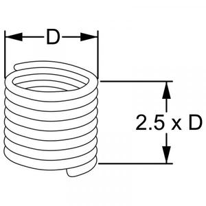FERVI - E010/M180X250E25 Stainless steel <b>thread</b> repair <b>insert</b> h=2,5xd - EAN 8012667364182 POWER TOOLS ACCESSORIES - Product Image 2
