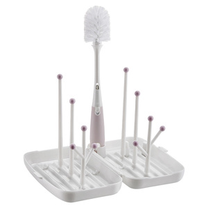 Juego de Cepillos de Limpieza <span class=keywords><strong>para</strong></span> Biberones con Escurridor, Cabezales de Cepillo Desmontables, Kit de Limpieza <span class=keywords><strong>para</strong></span> Biberones de Bebé (Muestra Gratis) - Product Image 1