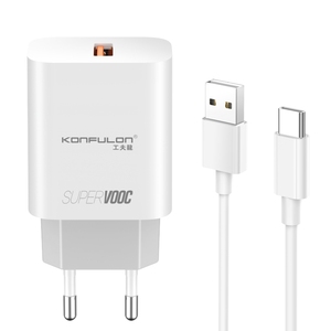 Konfulon ที่ชาร์จ QC ซีรีส์2025, สำหรับ <span class=keywords><strong>VOOC</strong></span> ชาร์จเร็วมากกลางแจ้ง EU & US + สายเคเบิลอะแดปเตอร์ชาร์จความเร็วสูง - Product Image 1