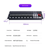 Console de contrôle DMX512 pour éclairage de scène, 240 canaux, puissance de charge maximale 300W pour la programmation des projecteurs à tête mobile et des projecteurs PAR