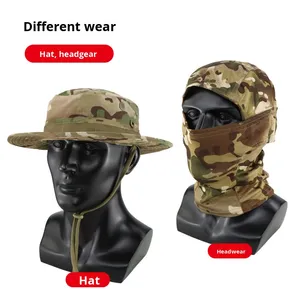 Camuflaje táctico Boonie sombrero conjunto multifuncional transpirable protección solar cubo sombrero gorra GORRA Material de algodón - Product Image 4