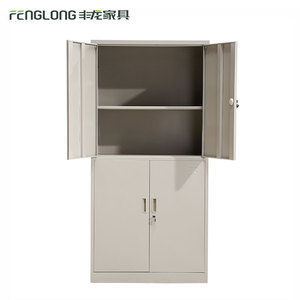 Archivador Metálico Moderno de 4 Puertas con 2 Estantes Ajustables para Oficina, Escuela o Taller - Product Image 4